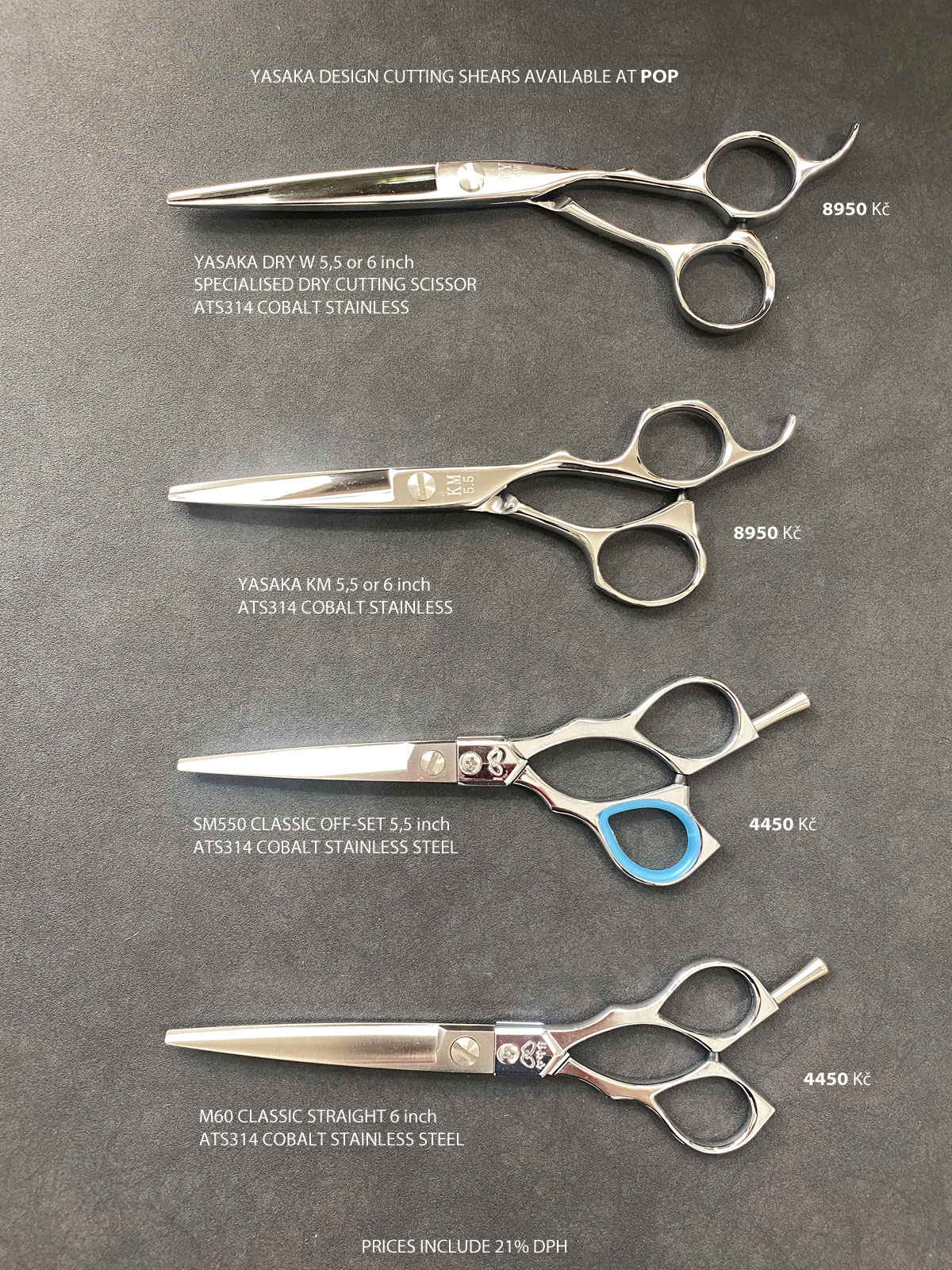 Prices for new Yasaka haircutting scissors